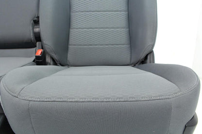 2009 - 2018 Dodge Ram 1500 2500 3500 Grey Cloth Bucket Seats Jump Seat Console