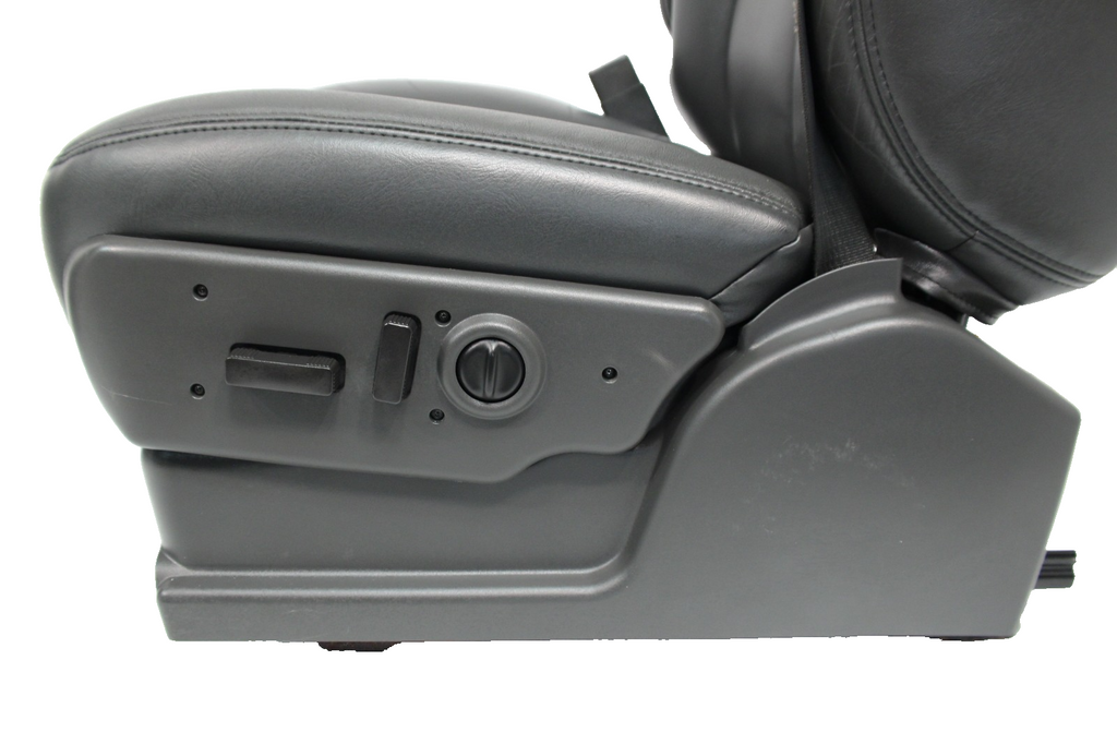 99-07 Sierra Silverado Front Seats, Dark Pewter Leather, Power 2-Way Lumbar