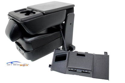 11-16 Ford F250 Super Duty Lariat Jump Seat Console Black Leather Kit Complete