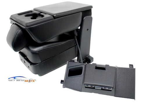 11-16 Ford F250 Super Duty Lariat Jump Seat Console Black Leather Kit Complete