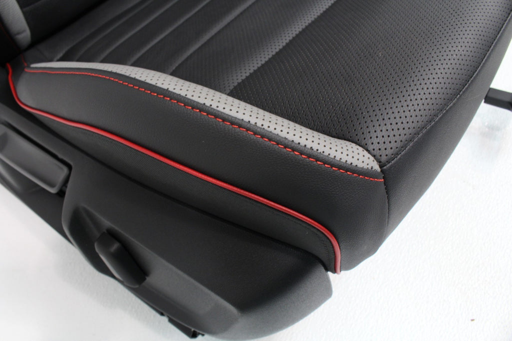 2022 - 2025 VW Golf GTI Mk 8.5 Seats Set Two-Tone Leather Black Gray Heat Cool