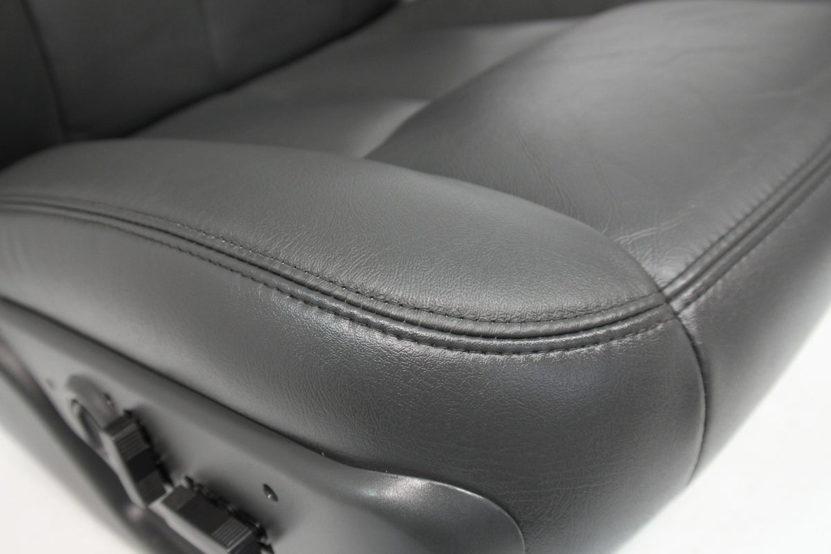 99-07 Sierra Silverado Front Seats, Dark Pewter Leather, Power 2-Way Lumbar