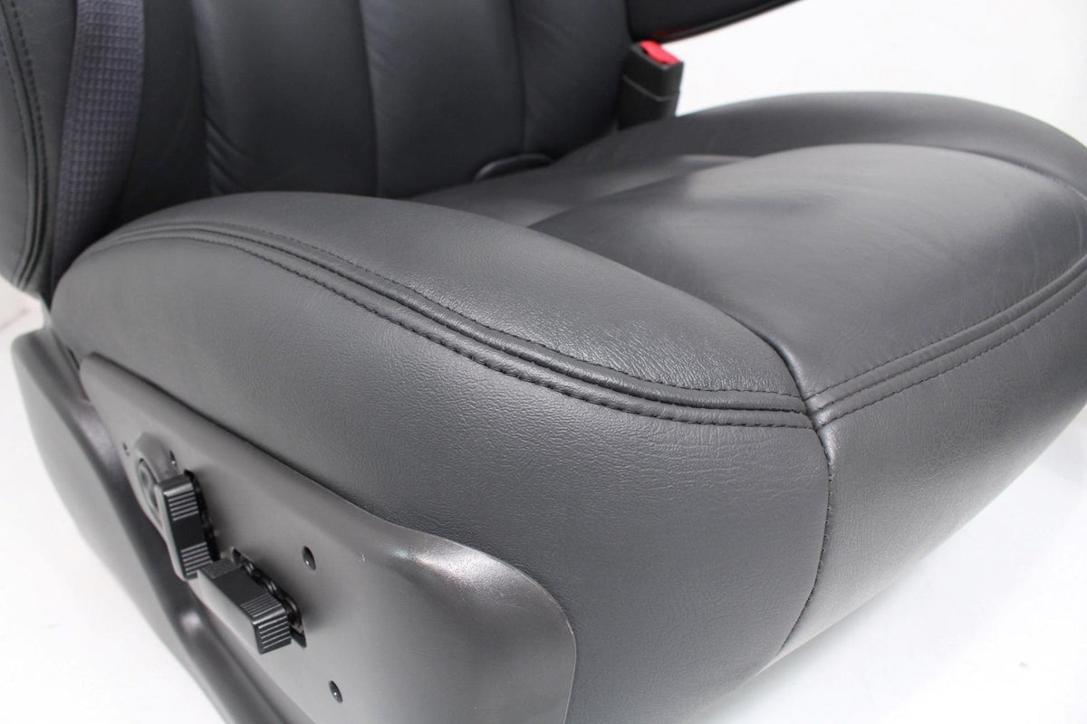 99-06 Sierra Silverado Front Seats, Dark Pewter Leather, Power Lumbar Bolster
