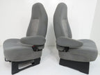 Ford Econoline Front Bucket Seats, Gray Cloth w/ Folding Armrests, Fits 1997+