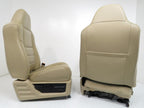 2008 - 2010 Ford Super Duty Crew Cab Seats Set Lariat Tan Leather Heated Powered