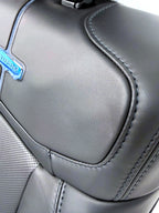 2021 - 2026 Ford F-Series Crew Cab Back Seat, Platinum Black Leather Blue Stripe