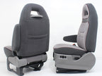 Ford Econoline Front Bucket Seats, Powered Gray Cloth w/ Folding Armrests, 1997+