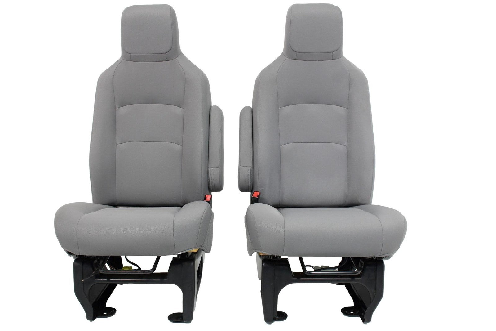 1992 - 2014 Ford Econoline E150 E250 E350 Van Gray Cloth Front Bucket Seats