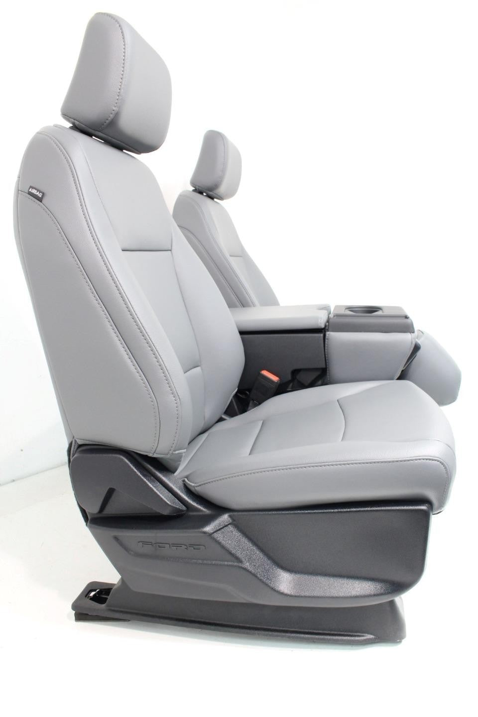 2023 - 2026 Ford Super Duty Front Seats, XL Slate Gray Vinyl Manual w/ Jumpseat