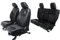 2007 - 2018 Jeep Wrangler JKU Seats Set, Oscar Mike Black Leather Freedom Edtn