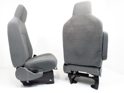 Ford VAN SEATS E150 E250 E350 front bucket VAN seats GRAY w/ ARMRESTS ECONOLINE