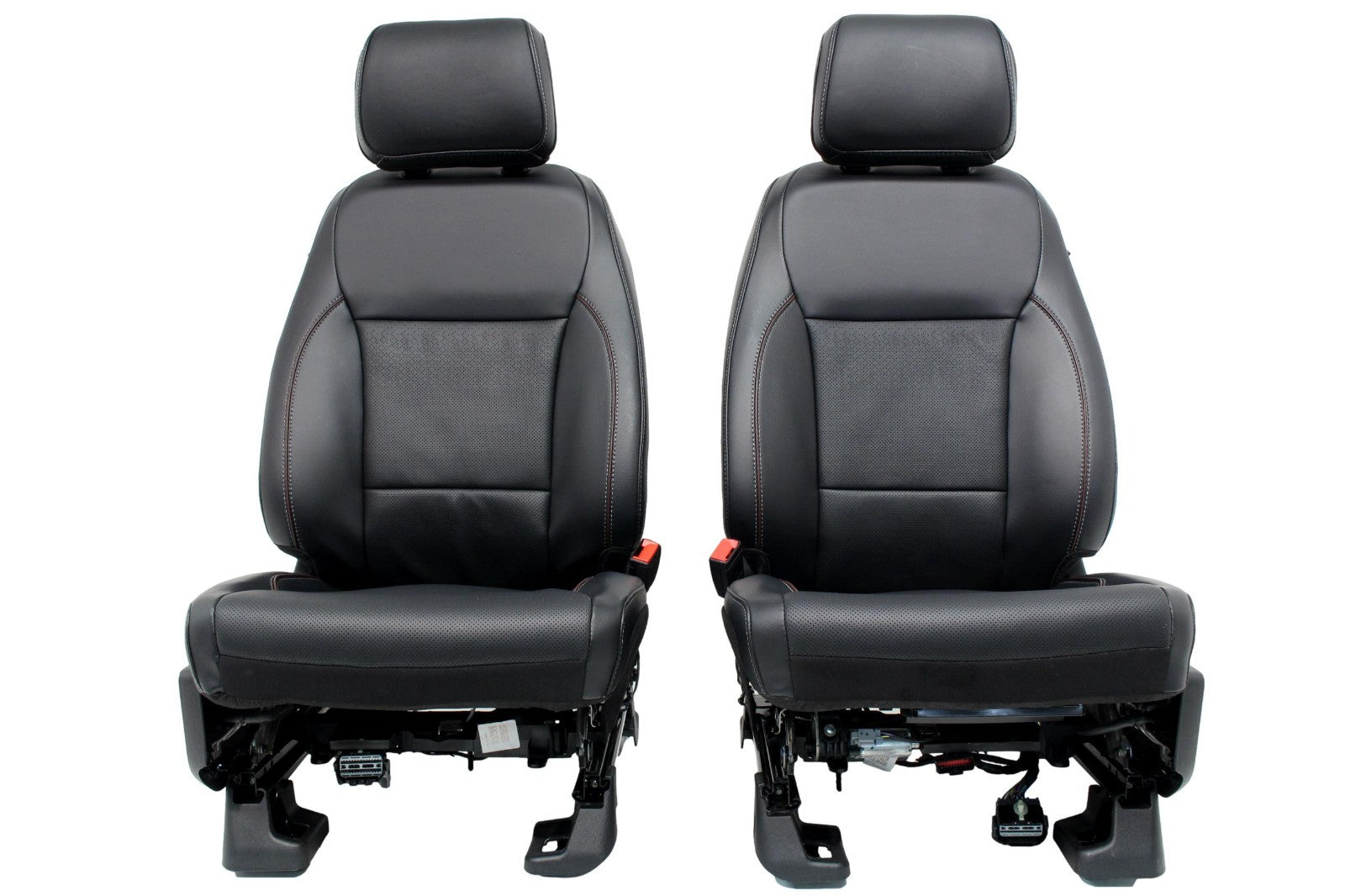 2021+ Ford F150 Super Duty Front Seats, Lariat Sport Black Leather Brown OEM
