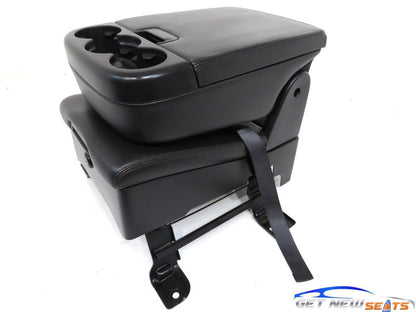 07 - 14 Chevy Silverado GMC Sierra Tahoe Yukon Black Leather Jump Seat Console