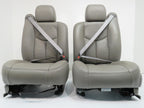 1999-2007 Sierra Silverado Seats, Pewter Gray Leather Power Driver w/o Armrests