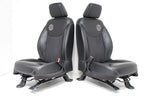 2007 - 2018 Jeep Wrangler JKU Seats Set, Oscar Mike Black Leather Freedom Edtn