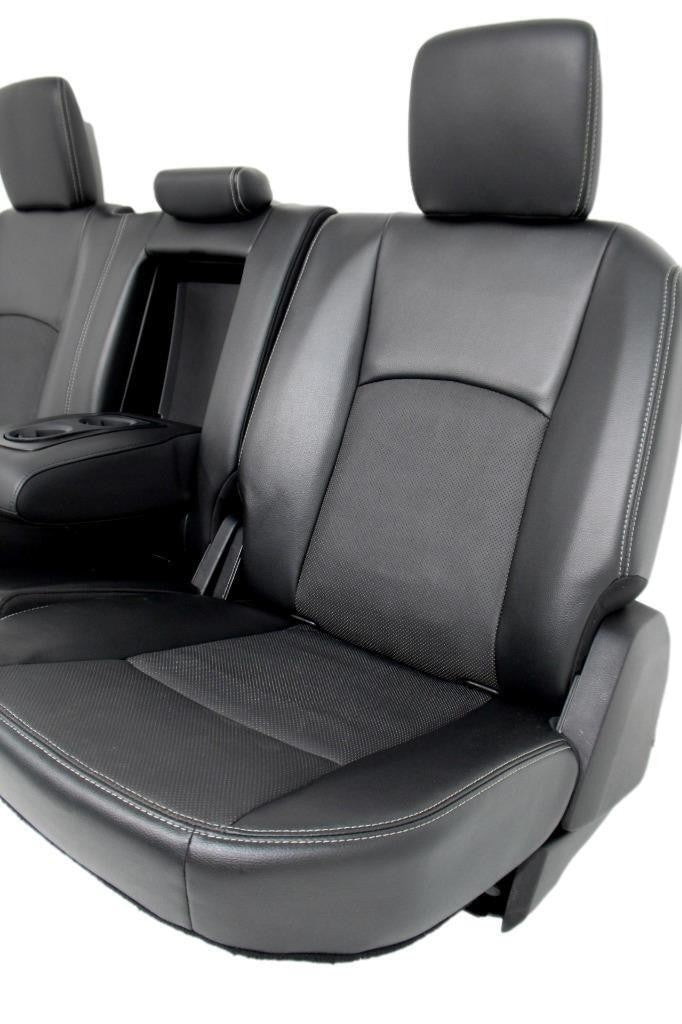 2009 - 2018 Ram Seats Set, Laramie Crew Black Leather w/ Heating & Ventilation