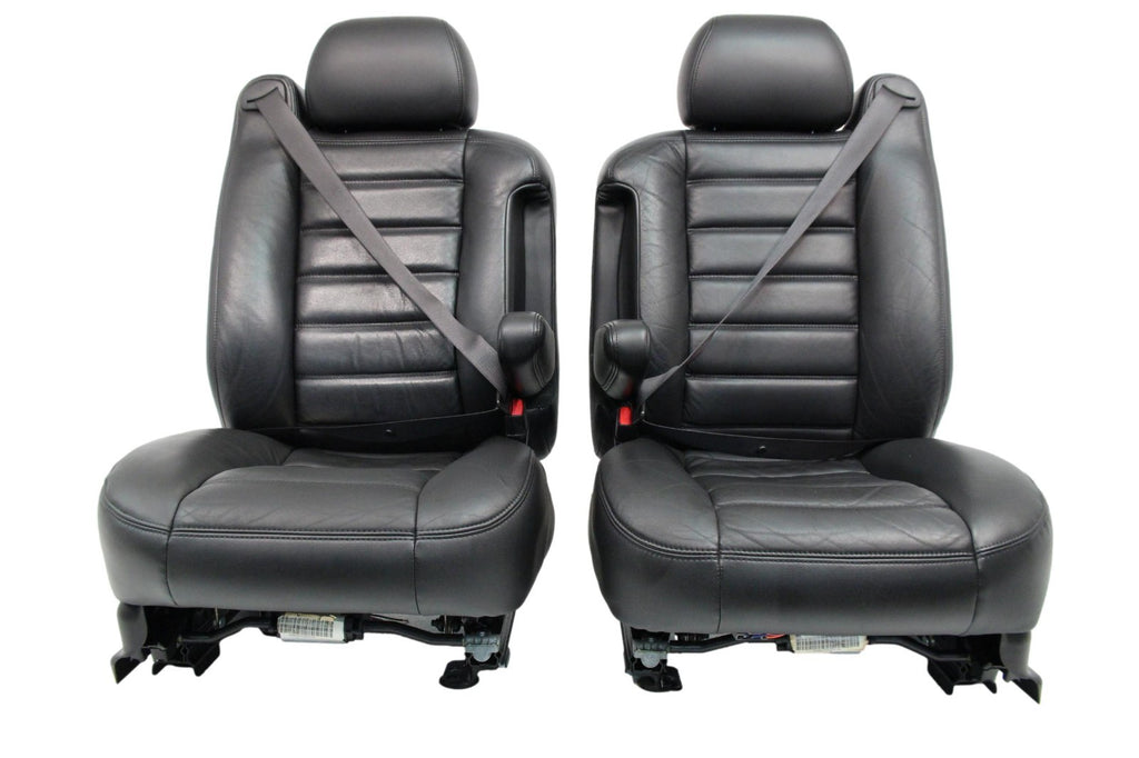 2003 - 2007 Hummer H2 Seats Set, Black Leather Powered Heated OEM