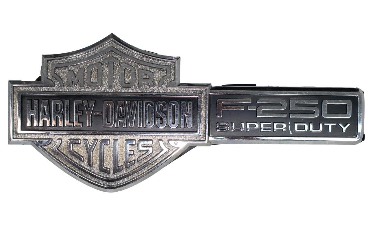 2003 - 2007 Ford F250 Super Duty Harley Davidson Fender Emblems Badges Pair OEM