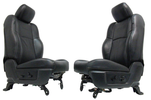 2002 - 2018 Ram Front Seats, Laramie Black Leather Heated Cooled w/ Memory