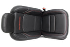 2018 - 2026 Jeep Wrangler Seats Set, JKU 4Dr Rubicon Black Nappa Leather w/ Red