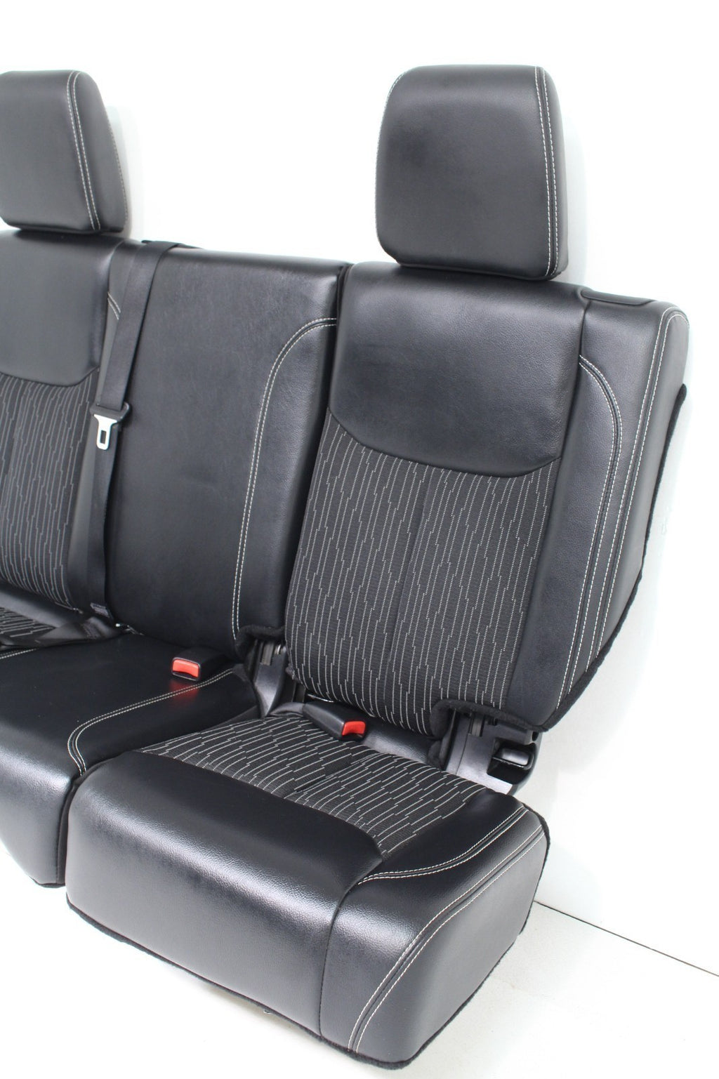 2007 - 2018 Jeep Wrangler JKU Seats Set, Oscar Mike Black Leather Freedom Edtn