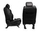2002 - 2018 Dodge Ram Seats Set, Crew Cab Katzkin Black Leather Powered Heated