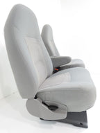 Ford Econoline Front Bucket Seats, Gray Cloth w/ Folding Armrests, Fits 1997+
