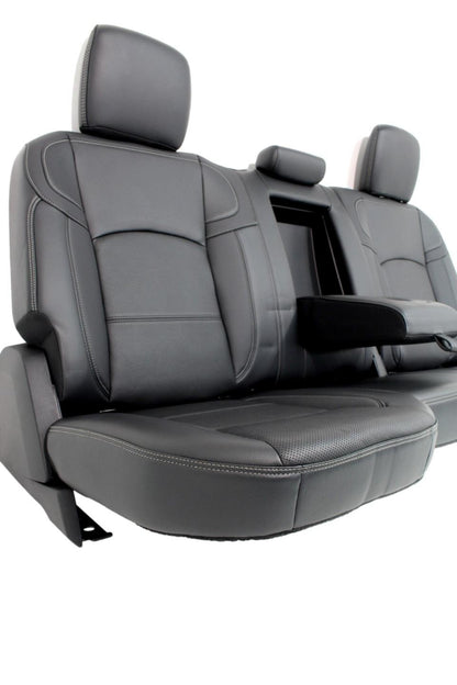 2009-2024 Dodge Ram Rebel Black Leather Heated & Cooled Front and Rear Seats