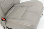 2008-2010 Ford Super Duty Front Seats, Power Stone Gray Leather Lumbar OEM