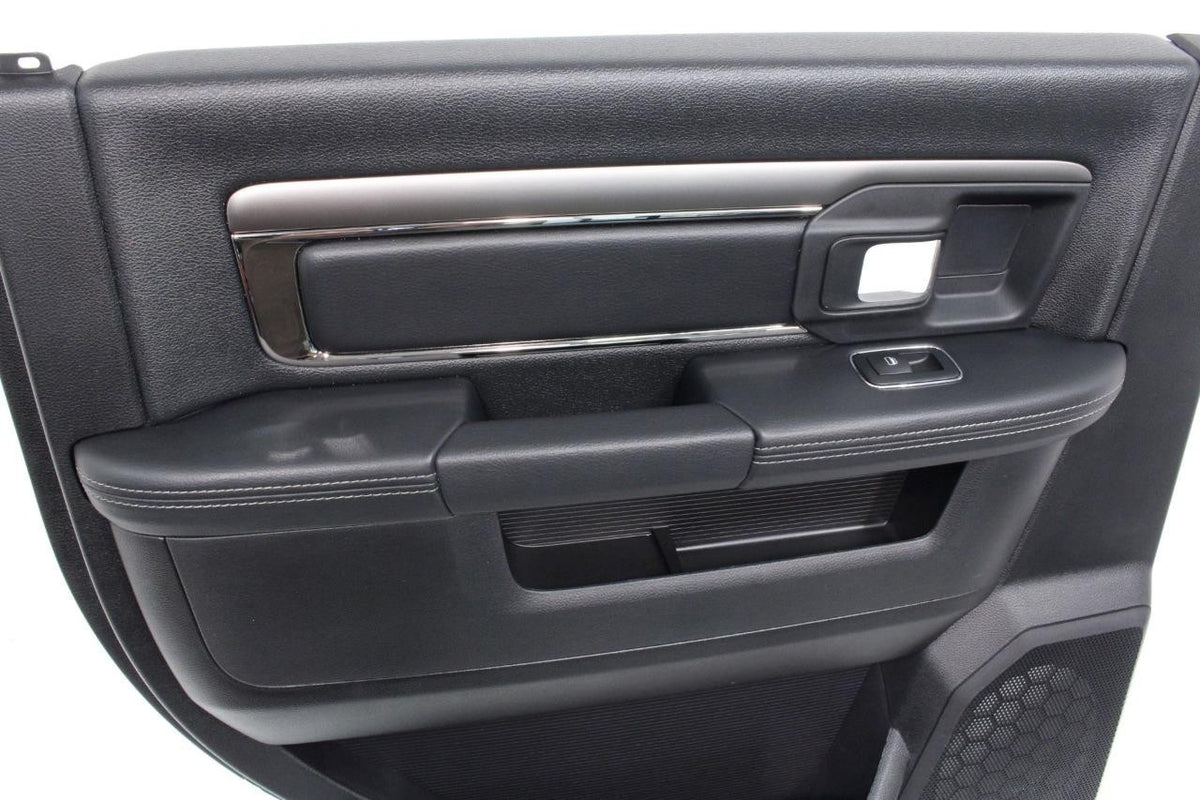 2013 - 2018 DS Ram Door Panels, Crew Cab Sport Black w/ Switches OEM Mint