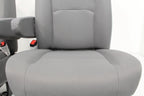 Ford Econoline Front Bucket Seats, Gray Cloth w/ Folding Armrests, Fits 1997+