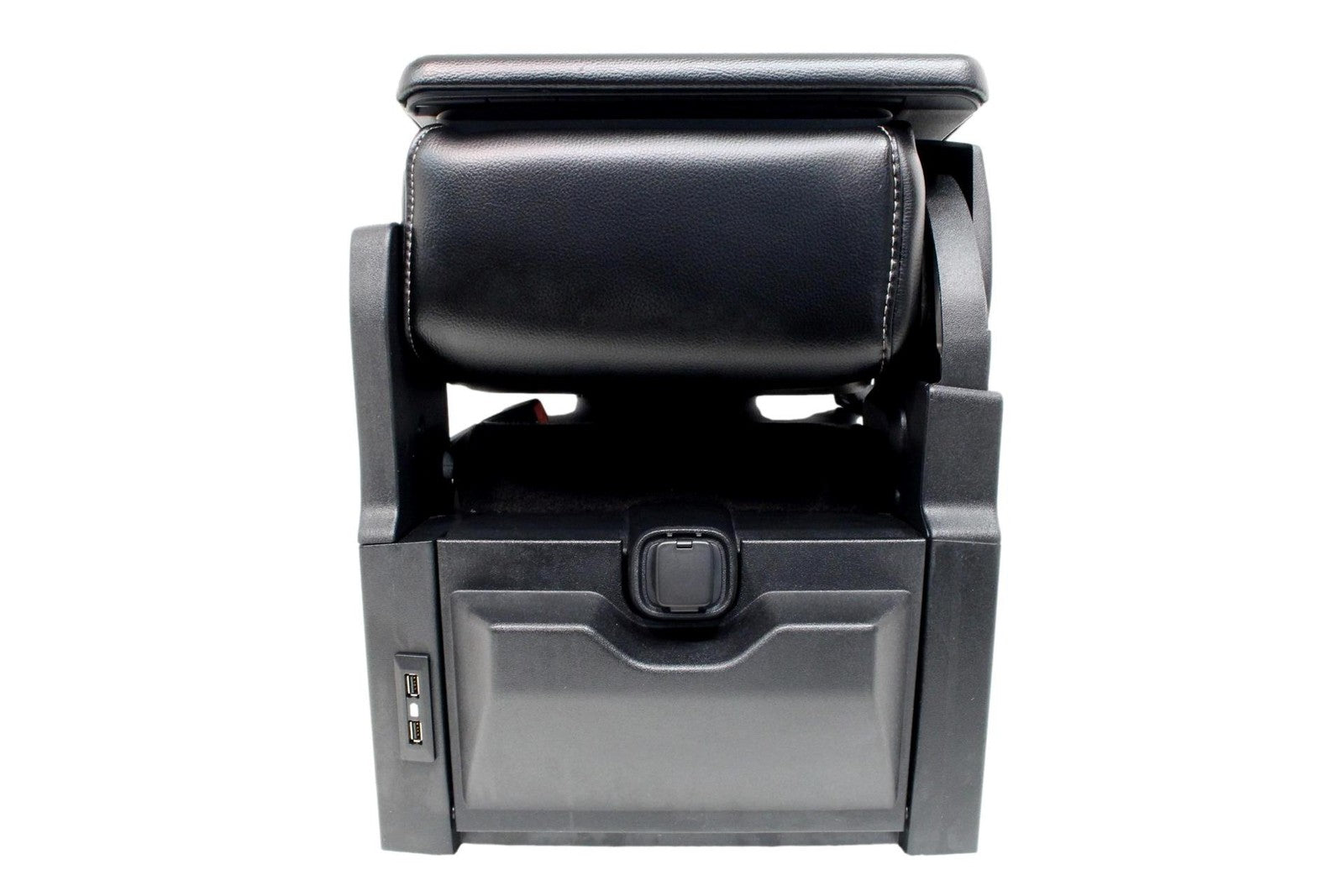2015 - 2024 Ford F150 F250 Super Duty Jump Seat Center Console Black Leather Kit