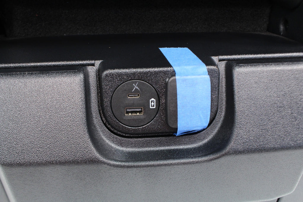 2015 - 2025 Ford F150 Super Duty Jump Seat Center Console, Black Leather Lariat