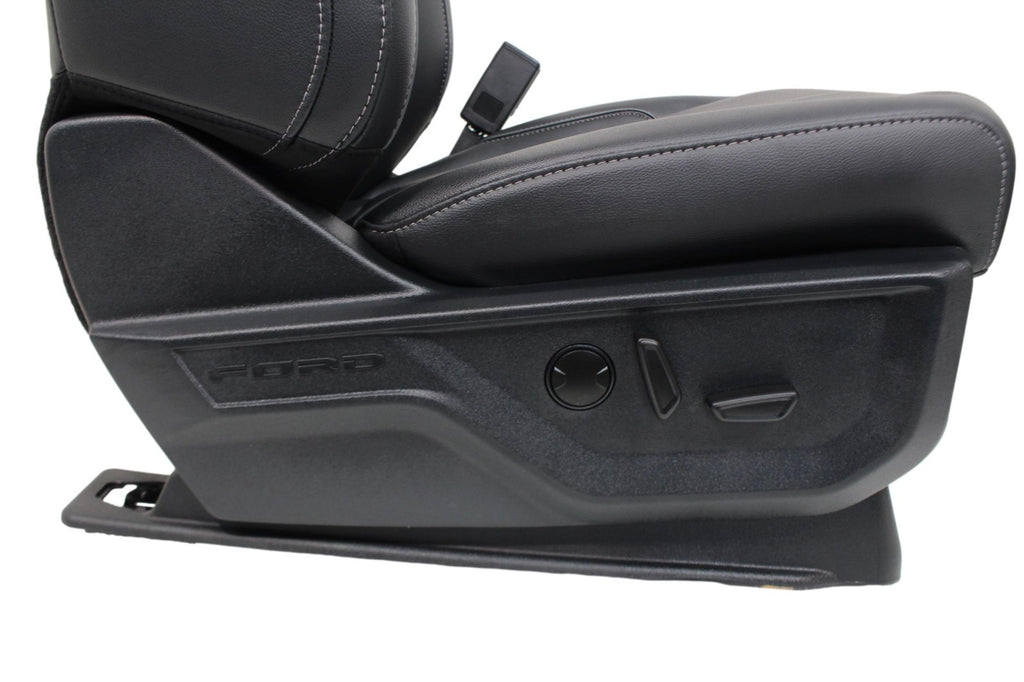 2021 - 2026 Ford F150 Super Duty Front Seats, Lariat Black Leather Heated Cool