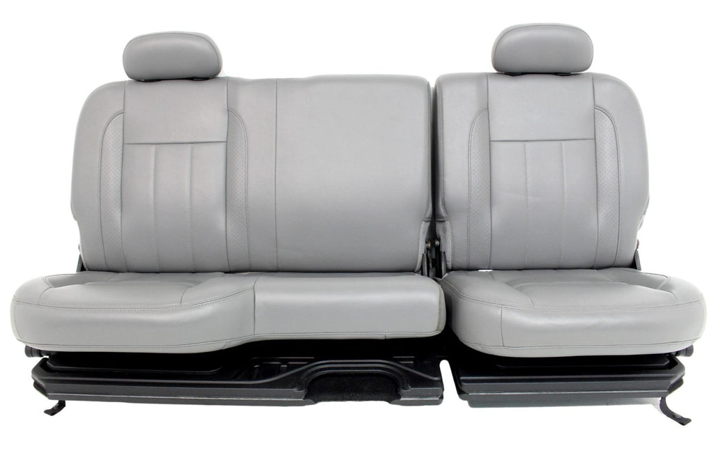 2002-2008 Dodge Ram Slate Gray Leather Seats & Woodgrain Business Console