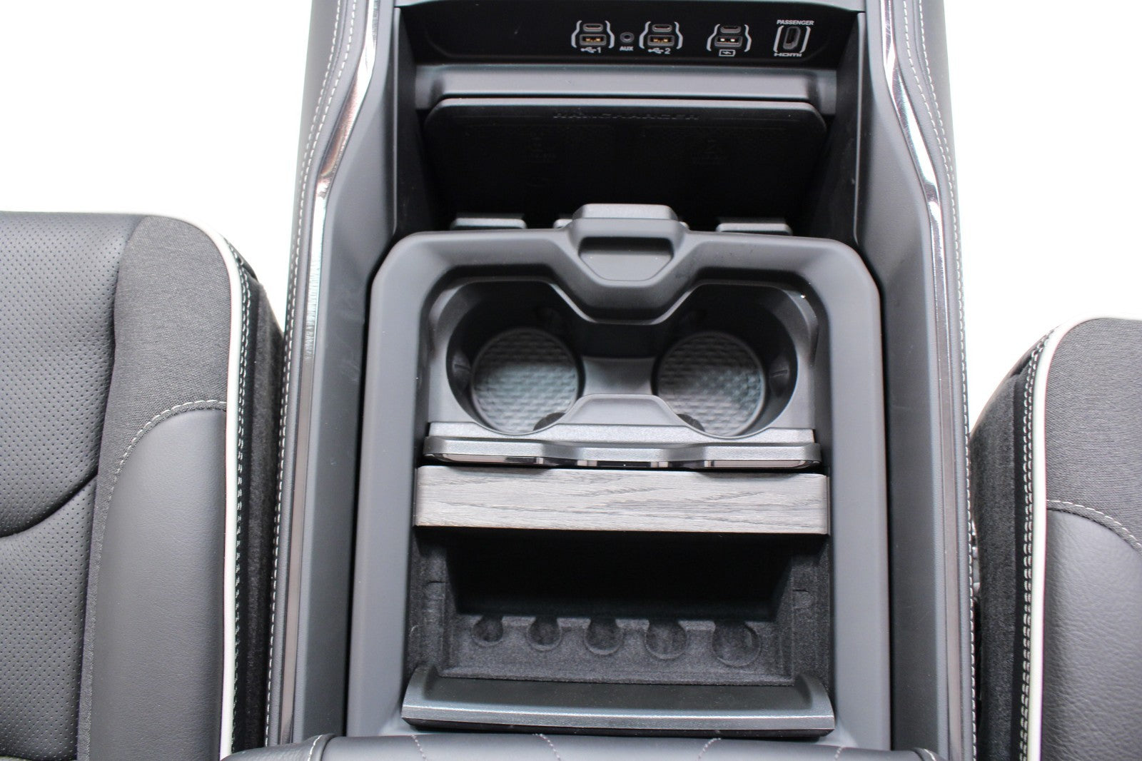 2019-2026 Ram 1500 Interior Seats Console Panels, Limited Quilted Black Leather