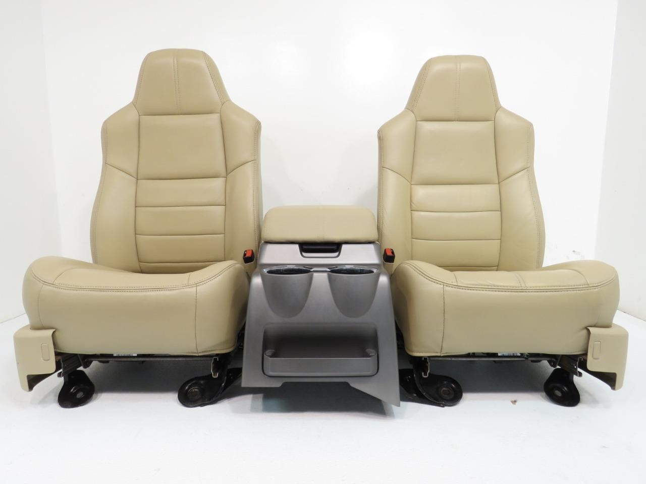 Ford Super Duty Tan Leather Heated Front & Rear Seats F250 F350 F450 F550 F650