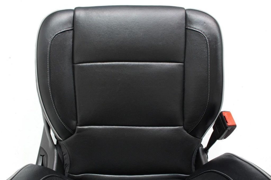 2014 - 2019 Sierra Chevy Silverado Seats Set, High Country Power Black Leather