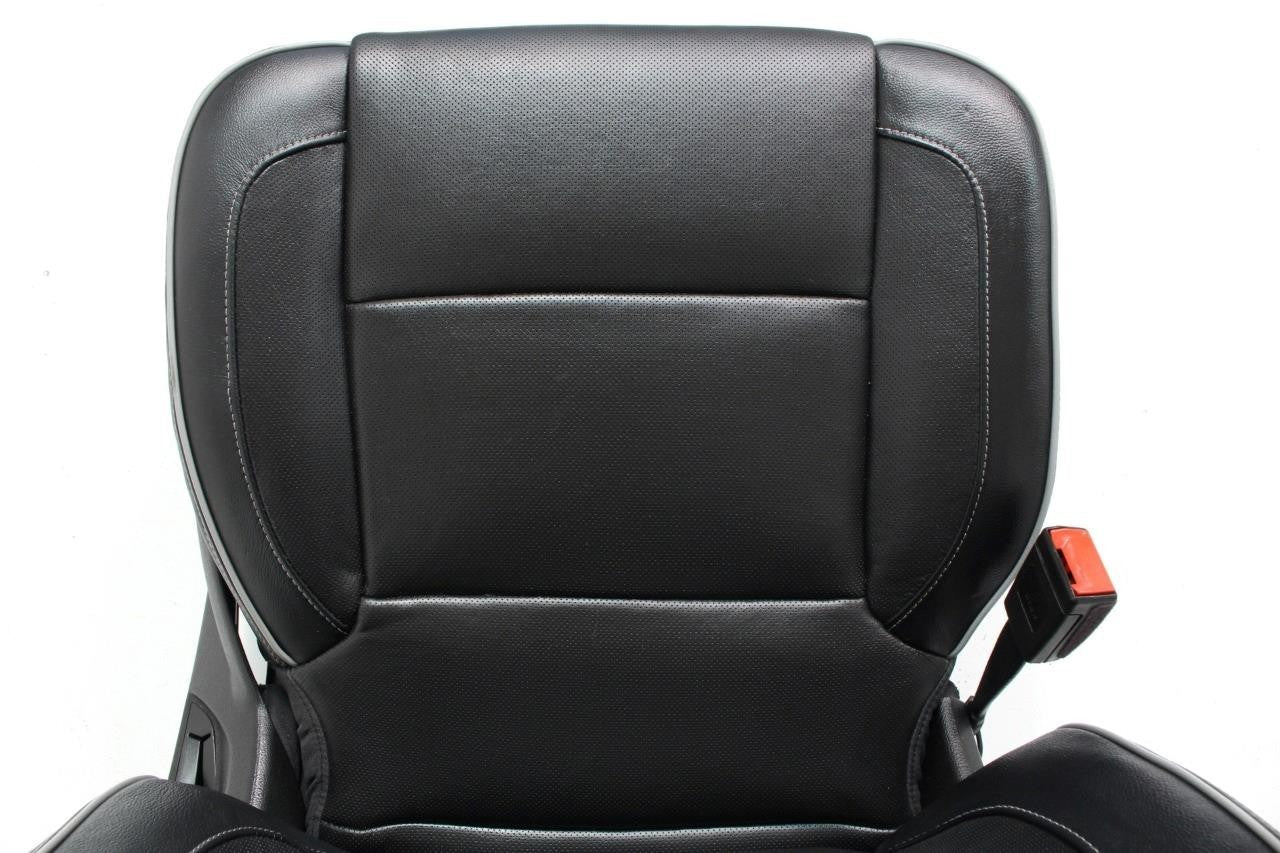 2014 - 2019 Sierra Chevy Silverado Seats Set, High Country Power Black Leather