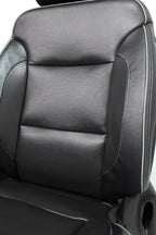 2014 - 2019 Sierra Chevy Silverado Seats Set, High Country Power Black Leather