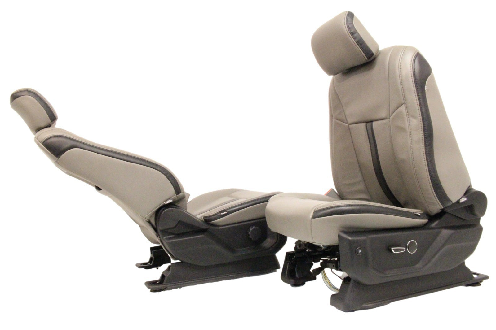 2015-2022 Ford F150 Super Duty Supercab Seats, XLT w/ Katzkin Earth Gray Leather