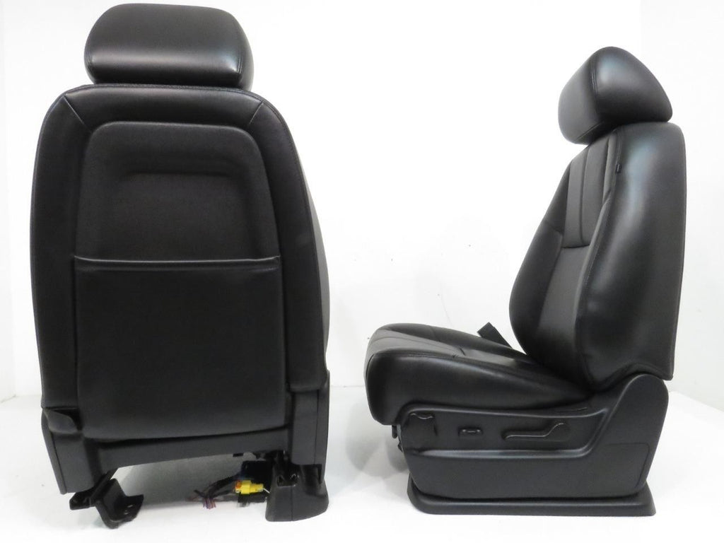 2007 - 2014 Sierra Silverado Front Seats, LT2 Black Leather, Heated & Powered