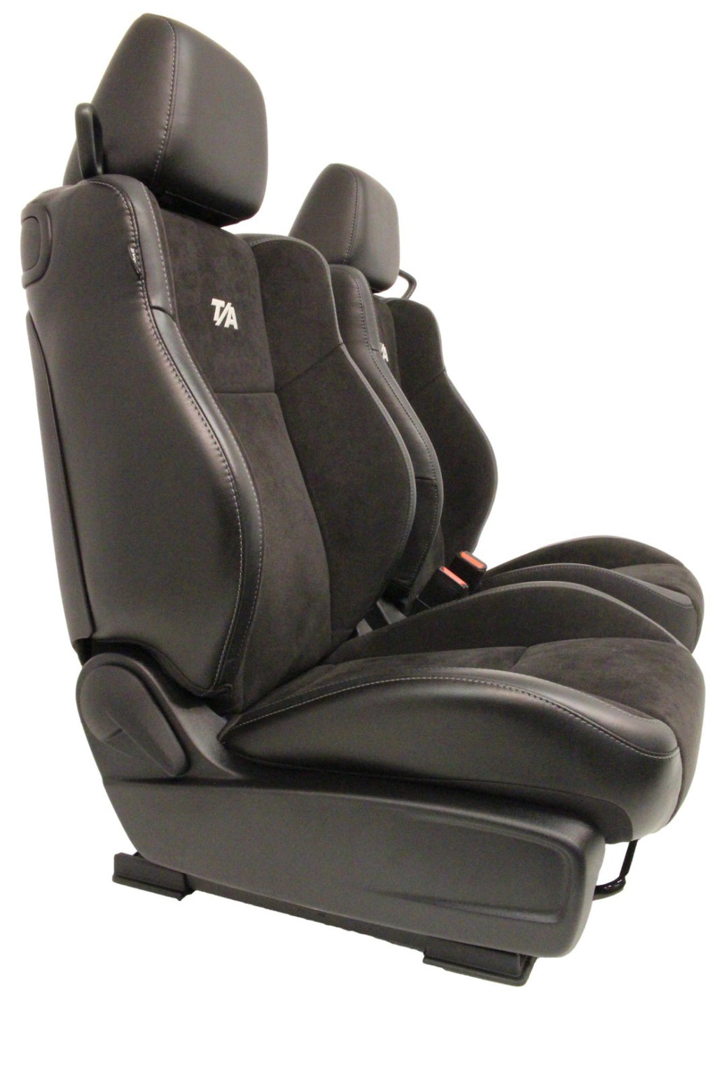 2008 - 2023 Dodge Challenger Seats Set,  Black Leather Suede w/ T/A Embroidery