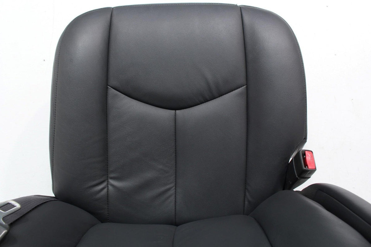 99-06 Sierra Silverado Front Seats, Dark Pewter Leather, Power Lumbar Bolster