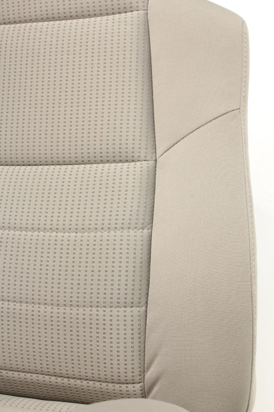 1999-2010 Ford Super Duty Stone Gray Cloth Bucket Seats with Folding Jump Seat