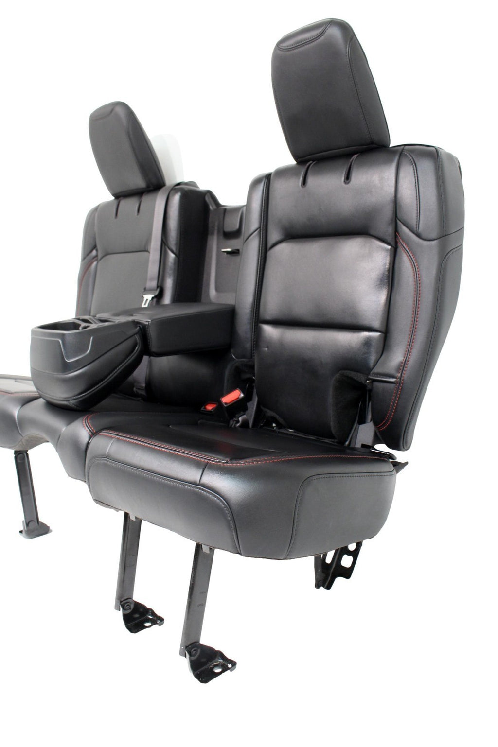 2018 - 2026 Jeep Wrangler Seats Set, JKU 4Dr Rubicon Black Nappa Leather w/ Red