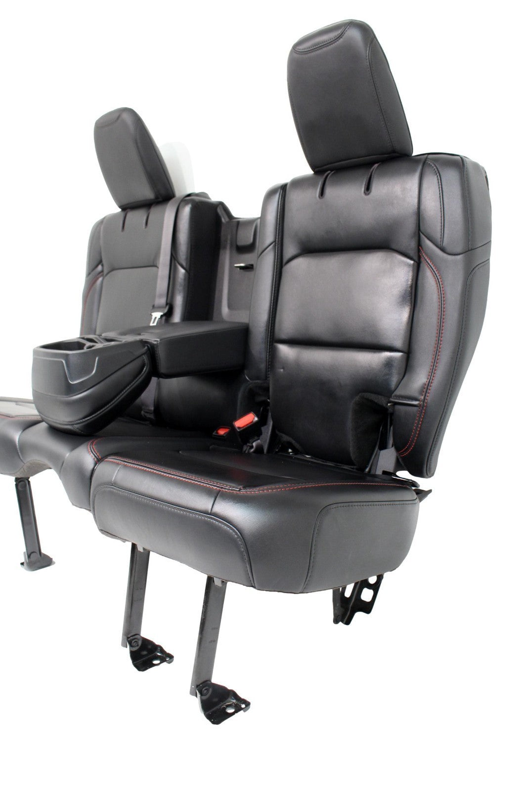 2018 - 2026 Jeep Wrangler Seats Set, JKU 4Dr Rubicon Black Nappa Leather w/ Red