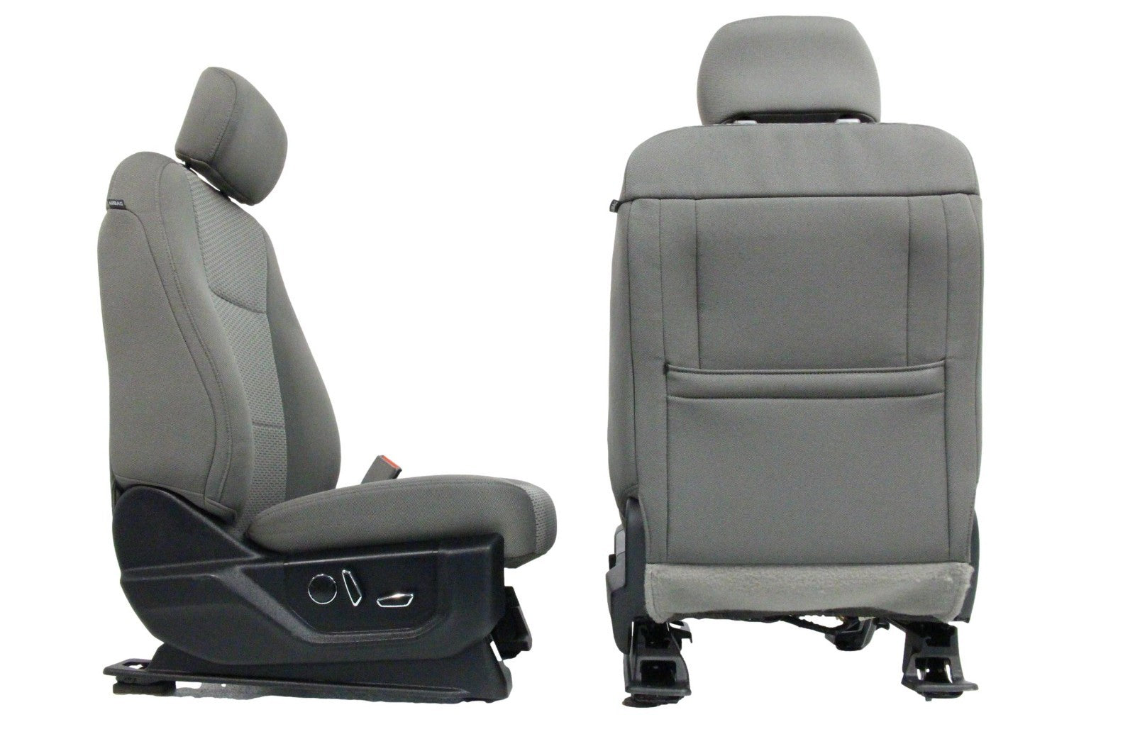 2015 - 2022 Ford F150 Super Duty Front Seats, XLT Power Earth Gray Cloth Heated