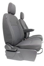 2015 - 2026 Ford Transit Seats, Black Charcoal Cloth Manual w/ Dual Armrests