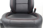 2018 - 2026 Jeep Wrangler Seats Set, JKU 4Dr Rubicon Black Nappa Leather w/ Red
